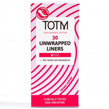 TOTM Organic Cotton Liners Unwrapped - Pack of 30