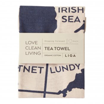 LIGA Organic Cotton Tea Towel - Shipping Forecast