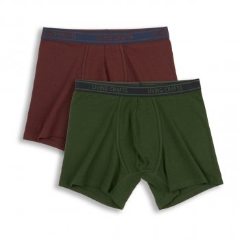 Bridger�Organic Cotton Long Boxer Shorts - Pack of 2