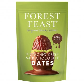 Forest Feast Pistachio Crisp Milk Chocolate Dates - 120g