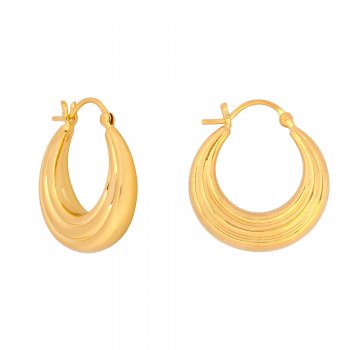 Vurchoo Gold Layered Hoop Earrings
