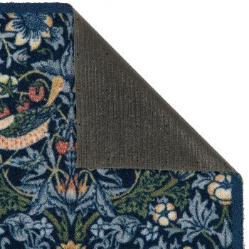 Outdoor Morris & Co. Navy Strawberry Thief Doormat - 60x80