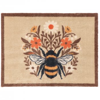 Bumblebee Trust Floral Beige Doormat - 65x85