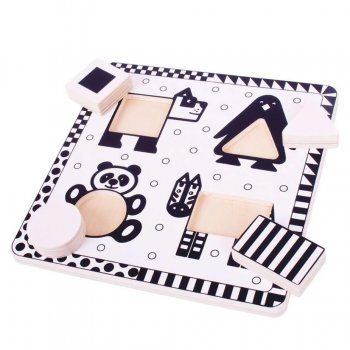 Bigjigs Toys Animals Black & White Puzzle