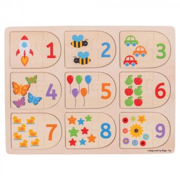 Bigjigs Toys Picture & Number Matching Puzzle