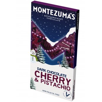 Montezumas Dark Chocolate Cherry and Pistachio Bar - 90g