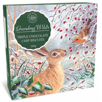 Grandma Wilds Hare & Robin Triple Chocolate Chip Biscuits - 200g