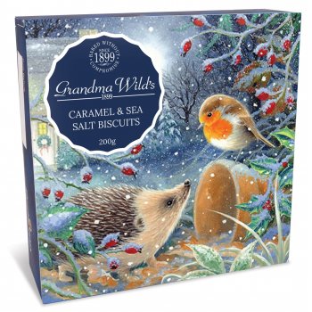 Grandma Wilds Hedgehog & Robin Caramel & Sea Salt Biscuits - 200g