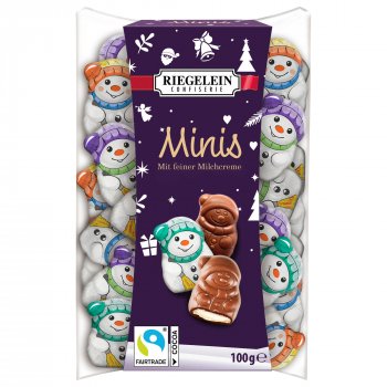Mini Milk Chocolate Cream Filled Snowmen - 100g