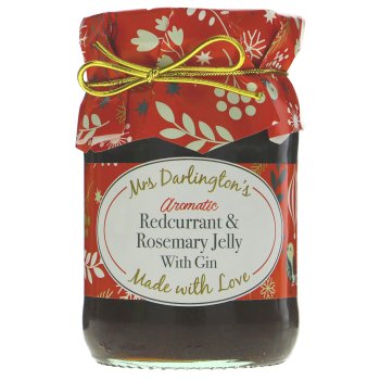 Mrs Darlingtons Redcurrant & Rosemary Jelly with Gin - 212g