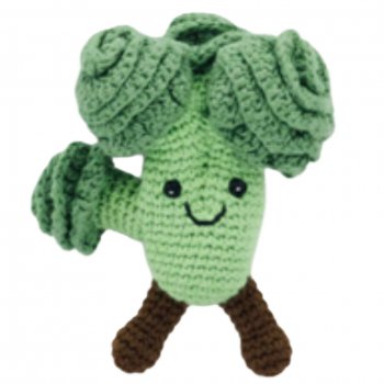 Fair Trade Crocheted Broccoli Baby Rattle