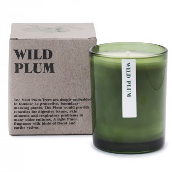 Green Botanical Scented Candle - Wild Plum - 170g