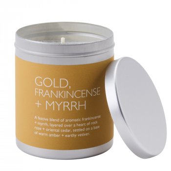 Christmas Heritage Scented Travel Tin Candle - Gold Frankincense & Myrhh - 200g