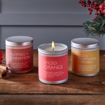 Christmas Heritage Scented Travel Tin Candle - Gold Frankincense & Myrhh - 200g