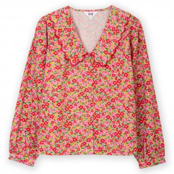 Kite Camellia Crendell Dolly Collar Twill Blouse Multi