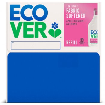 Ecover Sensitive Fabric Softener Refill Bag in a Box - Apple Blossom & Almond - 15L
