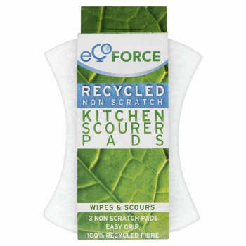 EcoForce Recycled Scourers - Non Scratch - 3pk