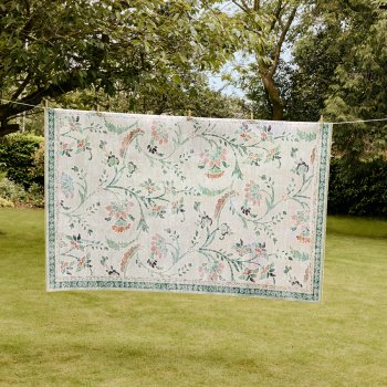 Hug Rug Eco-Washable English Floral Rug - 120 x 185cm