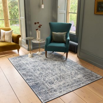 Hug Rug Eco-Washable Vintage Imperial Grey Rug - 120 x 185cm