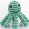 Fairtrade Octopus Crochet Toy Rattle - Blue & Green
