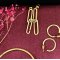 So Just Shop Gold Maya Sikri Double Chain Earrings