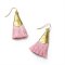 So Just Shop Gold Kiara Earring - Pink Tassel