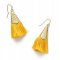 So Just Shop Gold Kiara Earrings - Yellow Tassel