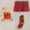 White Stuff Organic Boxers & Socks Gift Set - Birds