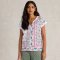 White Stuff Nelly Notch Neck Tee - White Print