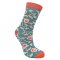 Red Flowers Bamboo Socks - UK3-7