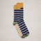 White Stuff Rib Stripe Organic Ankle Socks - Blue