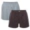 Boris Organic Cotton Boxer Shorts - Grey & Burgundy - Pack of 2