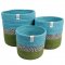 Respiin Jute Zigzag Basket Set - Ocean