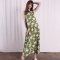Nomads Cotton Poplin Flower Print Dress - Verdant