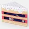 Thought Cake Slice Organic Cotton Socks in a Cake Box - Ink Blue - UK4-7