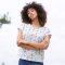 Kite Alum Slub Jersey Top Flower Press