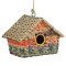 Munja & Reclaimed Sari Fabric Bird House Nester - Wide