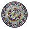 Floral Colourful Hand Painted Ceramic Platter - Navy