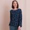 Nomads Textured Jersey Top - Navy