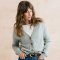 Lily & Me Bloom Knit Cardigan - Fleck - Mist