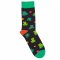 Doris & Dude Black Frogs Bamboo Socks - UK 7-11