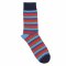 Doris & Dude Blue Stripe Merino Wool Socks- UK 7-11
