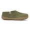 Egos Handmade Natural Wool Full Slipper Shoe - Moss Green