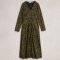 White Stuff Reese Organic Button Through Dress - Green
