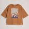 White Stuff Katya Graphic Tee - Brown