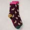 White Stuff Organic Oh Deer Ankle Socks - Dark Plum