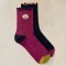White Stuff Organic Dog Embroidery Ankle Socks - Navy - 2 Pairs