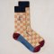 White Stuff Organic Checkerboard Embroidery Socks - Natural