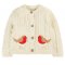 Frugi Lark Robin Cable Knit Cardigan - Natural