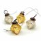 Antique Finish Gold & Silver Glass Baubles - Set of 8
